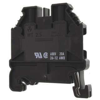 Wieland WT 2.5 Series Feed Through Terminal Block Black 2.5mm² 1-Level Screw ATEX 58.503.0055.1