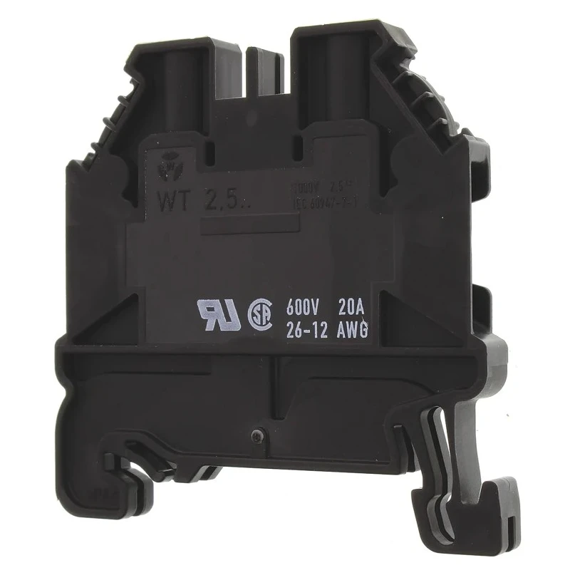 Wieland WT 2.5 Series Feed Through Terminal Block Black 2.5mm² 1-Level Screw ATEX 58.503.0055.1