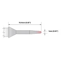 Thermaltronics 1.00 mm Conical Sharp 16.4 mm Soldering Iron Tip M7CS154