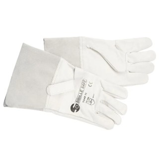 Penta White Leather Electricians Gloves Size 11, Mechanical Protection Level 5, EN 388 Certified TG48 11