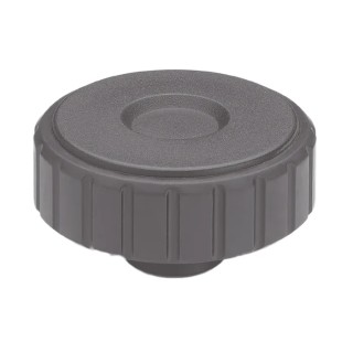 Elesa Black Polypropylene Knurled Clamping Knob M10 Threaded Hole, 54 mm Diameter, 18 mm Thread Length, Model 134426