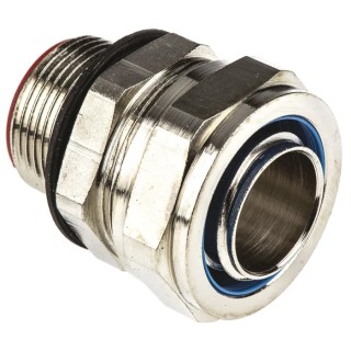 Adaptaflex Nickel Plated Brass Conduit Fitting 25 mm Nominal Size M25 Thread IP66 IP67 IP68 IP69K 7TCA296030R0215 SPL25/M25/M