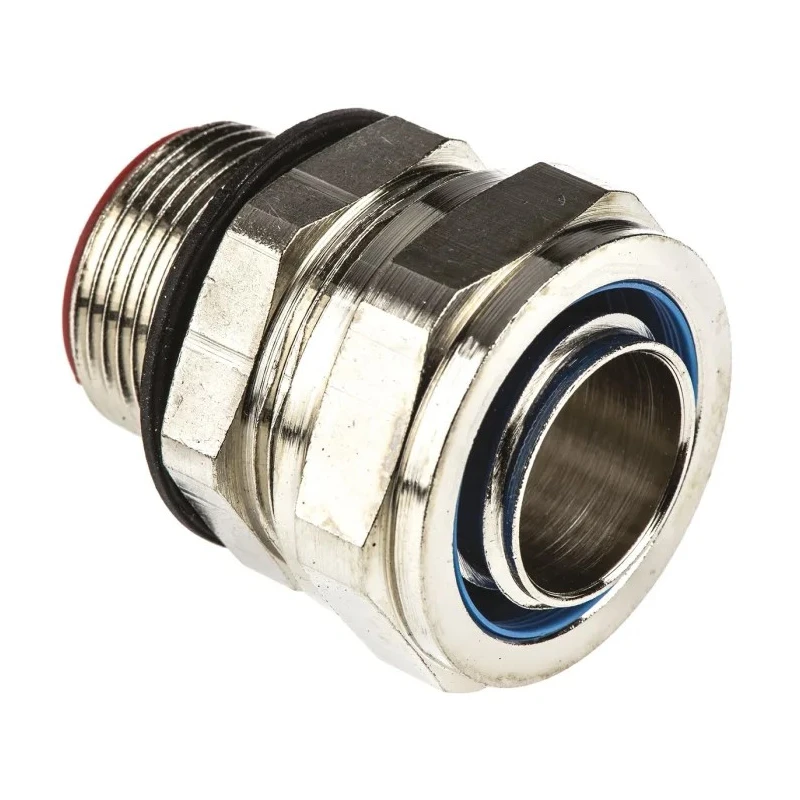 Adaptaflex Nickel Plated Brass Conduit Fitting 25 mm Nominal Size M25 Thread IP66 IP67 IP68 IP69K 7TCA296030R0215 SPL25/M25/M