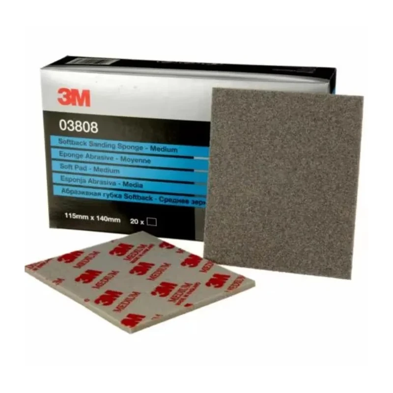 3M Softback Sanding Block Medium Grade Aluminium Oxide Abrasive 140 mm x 115 mm 03808