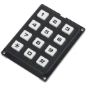 EOZ 12 Key Polycarbonate Keypad IP40 4x3 Layout 60°C Max Operating Temperature 