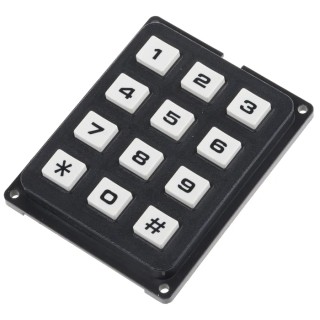 EOZ 12 Key Polycarbonate Keypad IP40 4x3 Layout 60°C Max Operating Temperature 