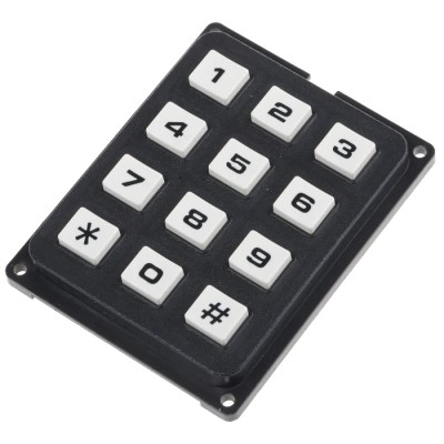 EOZ 12 Key Polycarbonate Keypad IP40 4x3 Layout 60°C Max Operating Temperature 