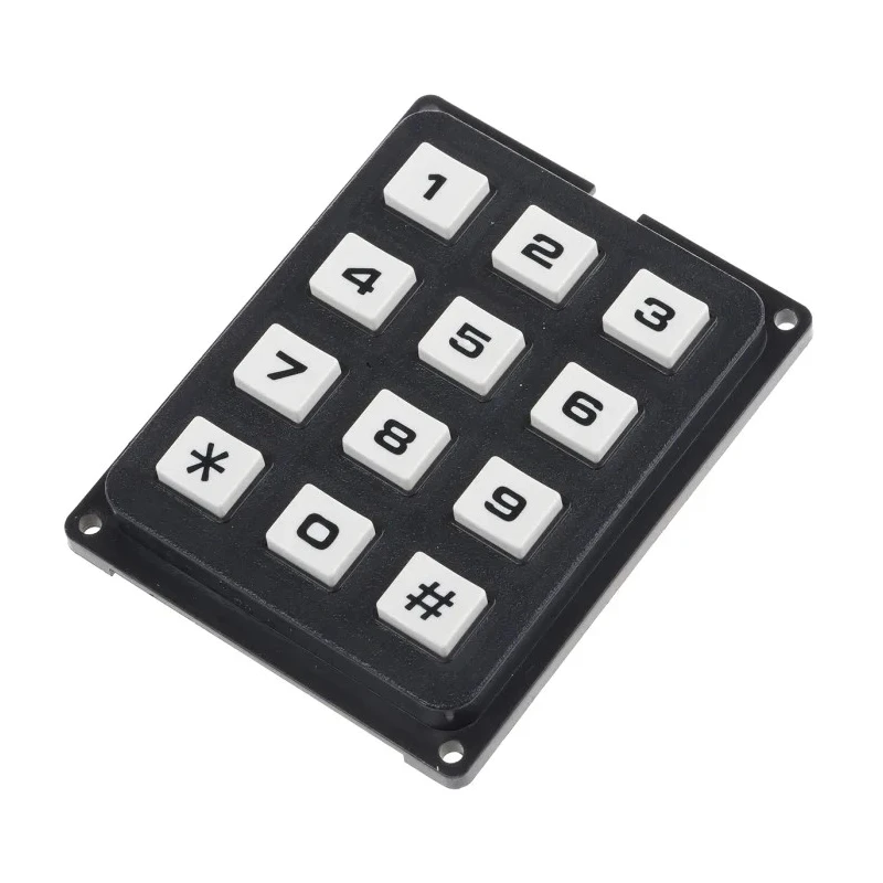 EOZ 12 Key Polycarbonate Keypad IP40 4x3 Layout 60°C Max Operating Temperature 