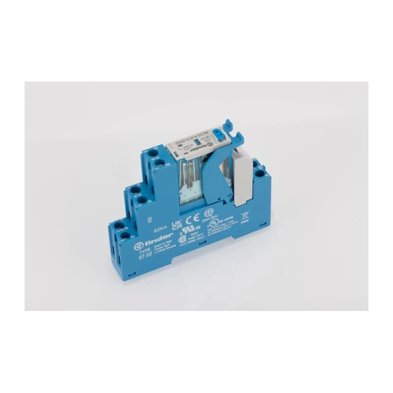 Finder 4C Series Interface Relay, DIN Rail Mount, 12V DC Coil, DPDT Contact, 8A Switching Current 4C.02.9.012.0050SPA