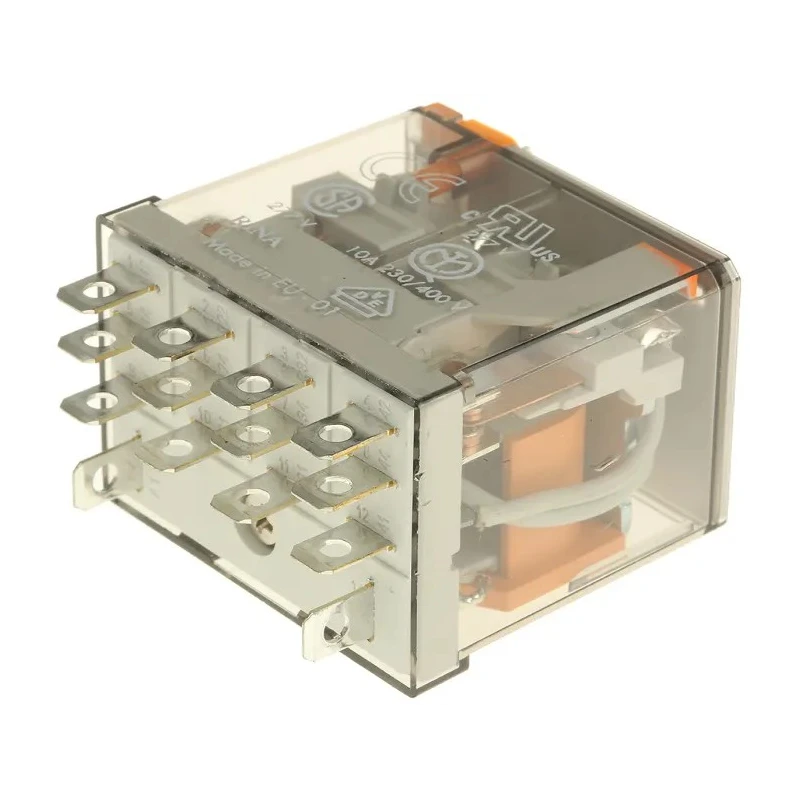 Finder Power Relay 110V AC Coil Voltage 12A Switching Current 4PDT Contact Configuration Model 56.34.8.110.0040