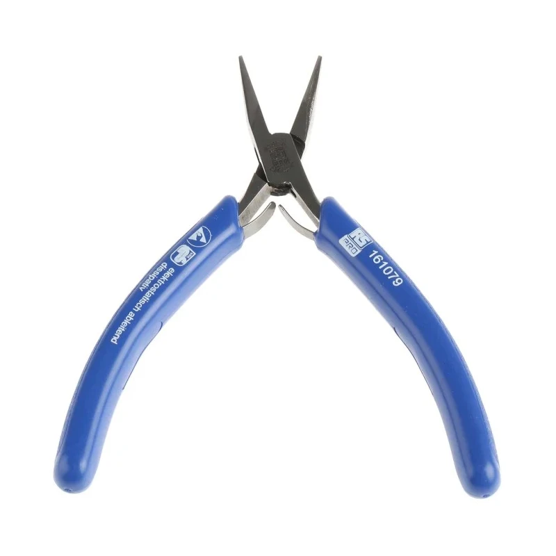 RS PRO Long Nose Plier Smooth, 120mm Overall Length, ESD Safe, Steel Jaw 161-079
