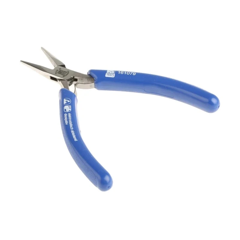 RS PRO Long Nose Plier Smooth, 120mm Overall Length, ESD Safe, Steel Jaw 161-079