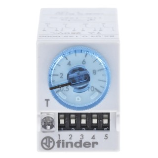 Finder Multifunction Timer Relay 4PDT Contact Configuration 125 V dc, 110 V ac, 125 V ac, Time Range 0.05s 85.04.0.125.0000