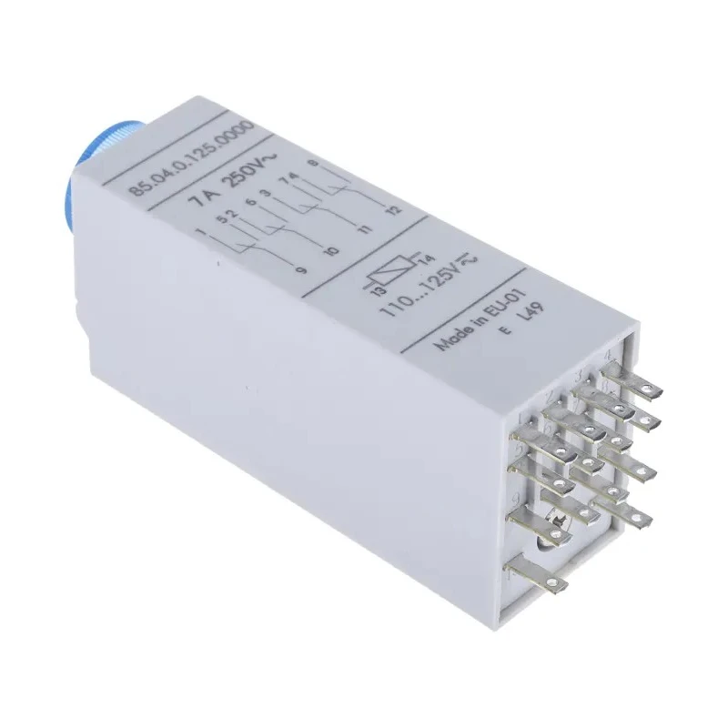 Finder Multifunction Timer Relay 4PDT Contact Configuration 125 V dc, 110 V ac, 125 V ac, Time Range 0.05s 85.04.0.125.0000