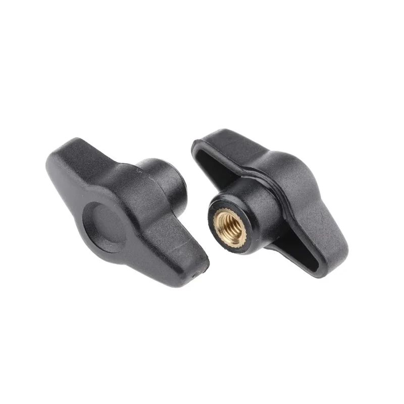 RS PRO Black Polyamide 6 Wing Clamping Knob Threaded Hole 40 mm Diameter 9mm Thread Length 161-458