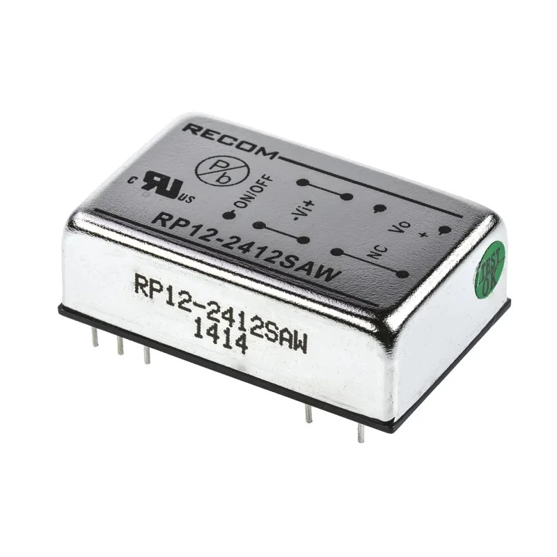 Recom DC/DC Converter 12V DC Output 1A 12W Through Hole 9-36V DC Input RP12-AW