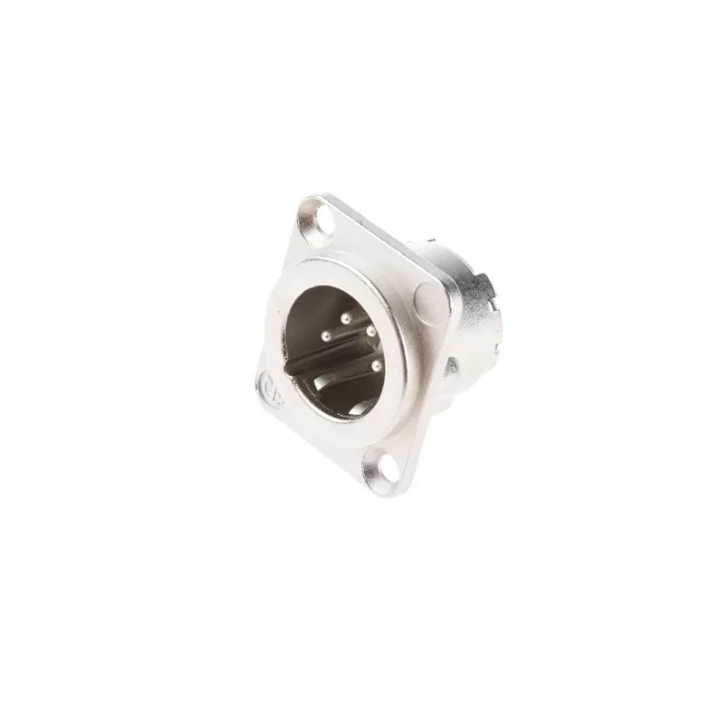 Neutrik Panel XLR Connector Straight 50V 10A Male 4 Contacts Silver over Nickel Plating NC4MD-LX
