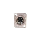 Neutrik Panel XLR Connector Straight 50V 10A Male 4 Contacts Silver over Nickel Plating NC4MD-LX