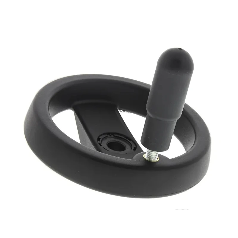 Elesa Black Technopolymer Revolving Spoked Hand Wheel, 124 mm Diameter 78621