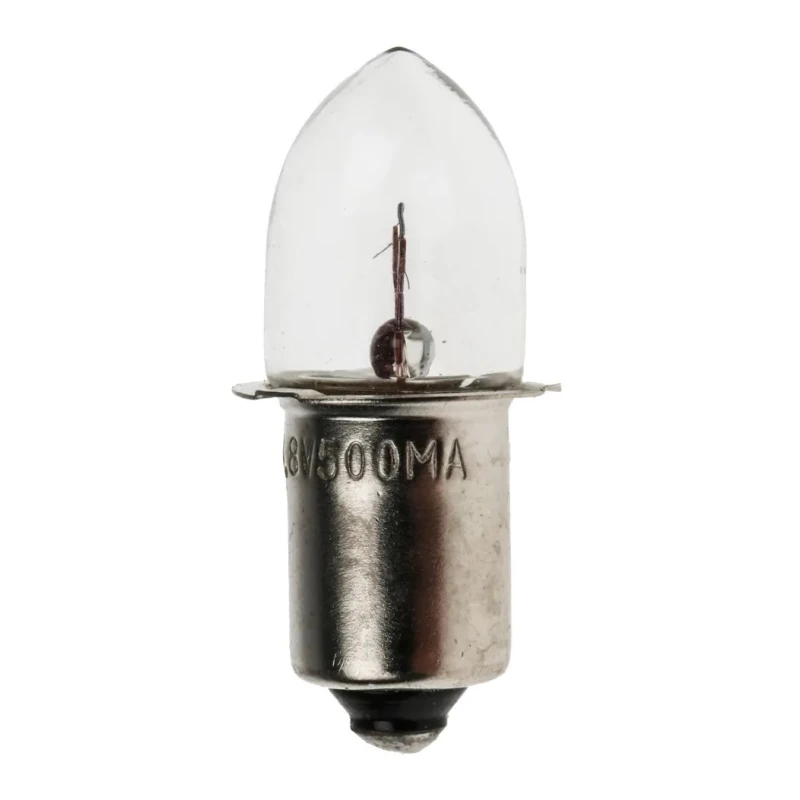 RS PRO P13.5s Clear Indicator Light, 4.8V, 500mA Current, 11.3mm Diameter, 29mm Length, 20h Lifespan 105-174