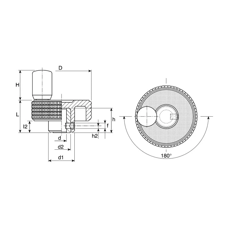 Elesa Black Technopolymer Revolving Hand Wheel 40 mm Diameter 34398-C9