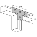 Unistrut Stainless Steel T Shape Bracket Stainless Steel, Hot Dip Galvanised P 1031