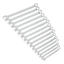 GearWrench 15-Piece Combination Ring Spanner Set, 8 to 22 mm, Alloy Steel, Satin Finish, 12 Point 81902