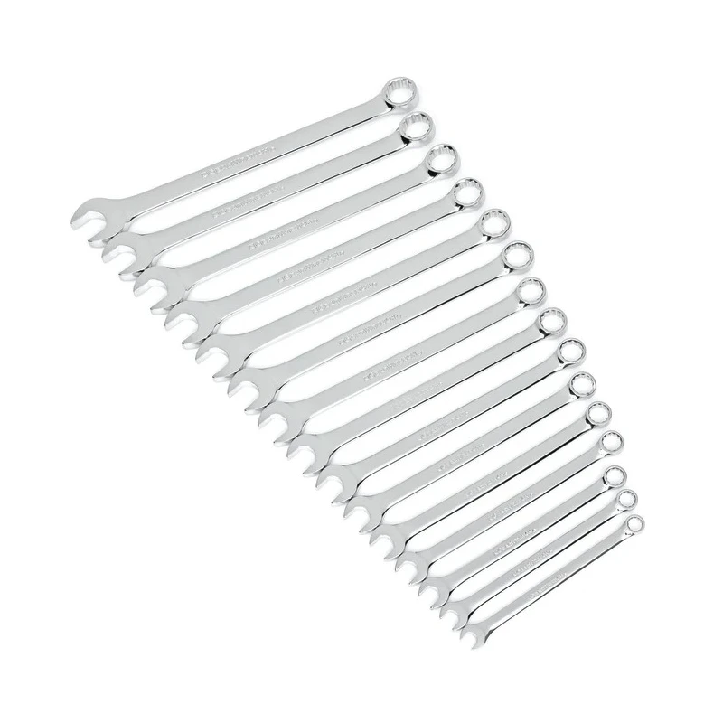 GearWrench 15-Piece Combination Ring Spanner Set, 8 to 22 mm, Alloy Steel, Satin Finish, 12 Point 81902
