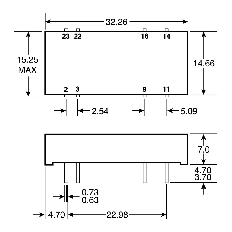 Murata Power Solutions DC/DC Converter 15V dc, -15 V dc Output, 100 mA, 18-36V dc Input, 3W, Through Hole Mount NDTD2415C