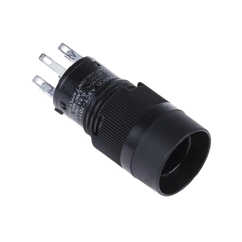 Omron A3CT Series Illuminated Momentary Push Button Switch, Panel Mount, 12 mm Cutout, SPST, IP40, Green Red White A3CT-7011