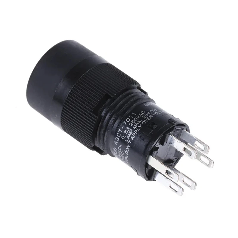 Omron A3CT Series Illuminated Momentary Push Button Switch, Panel Mount, 12 mm Cutout, SPST, IP40, Green Red White A3CT-7011