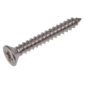 RS PRO Plain Stainless Steel Countersunk Head Self-Tapping Screw 25 mm Thread Size 6 180-651