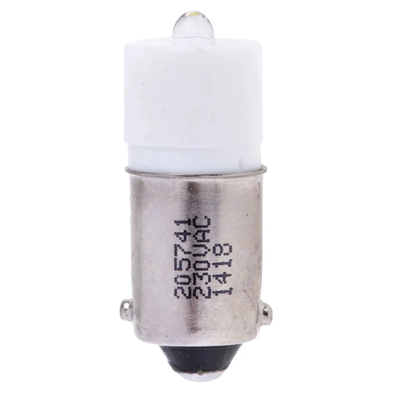 RS PRO White Indicator Lamp Single Chip, 230V AC, BA9 Base, 10 mm Diameter 205-741