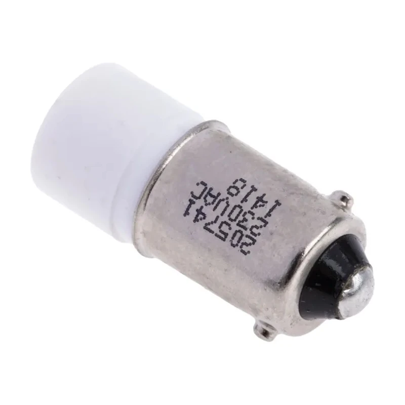 RS PRO White Indicator Lamp Single Chip, 230V AC, BA9 Base, 10 mm Diameter 205-741