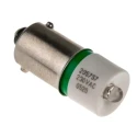 RS PRO Green Indicator Lamp Single Chip, 230V ac, BA9 Base, 10 mm Diameter 205-757