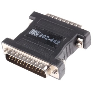 RS PRO D-Sub Adapter 25-Way Male to Male Straight Connector with 300V Operating Voltage 202-442