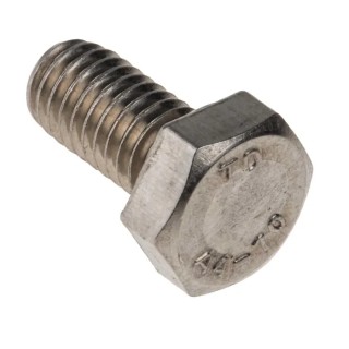 RS PRO Stainless Steel Hex Bolt M6 x 12 mm DIN 933, A4 Type 316 Corrosion Resistant 190-153