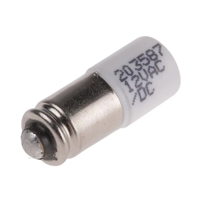RS PRO White Indicator Lamp Single Chip 12 V AC DC Midget Groove Base 6 mm Diameter 203-587