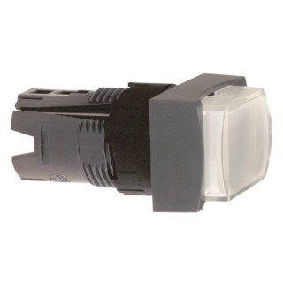 Schneider Electric Harmony XB6 Series White Spring Return Rectangular Mushroom Push Button Head 16mm Cutout IP65 ZB6DE1