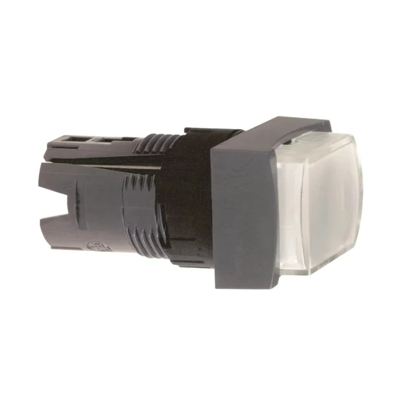 Schneider Electric Harmony XB6 Series White Spring Return Rectangular Mushroom Push Button Head 16mm Cutout IP65 ZB6DE1