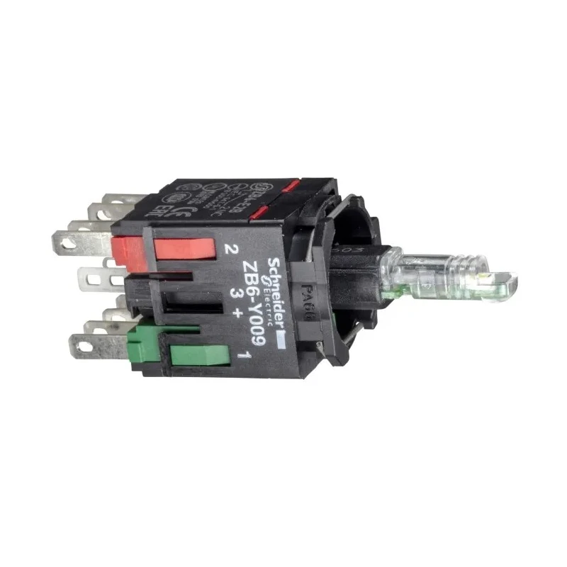 Schneider Electric Harmony XB6 Series Contact & Light Block 12V LED White Light 1 NO ZB6ZB11B