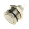 APEM Push Button Switch, Latching, 19.2 mm Cutout, IP65, Silver Actuator, 2A Contact Current, AV09100EA240K