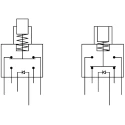 APEM AV Series Illuminated Push Button Switch, Latching, 22.2 mm Cutout, Red LED, IP65 AV031L6EA200