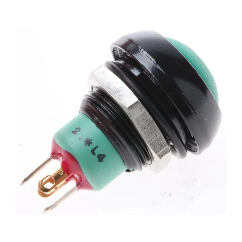 APEM IP Series Illuminated Push Button Switch Momentary Panel Mount 13.6 mm Cutout SPST Green LED IP67 28 V dc IPR3SAD3L0G