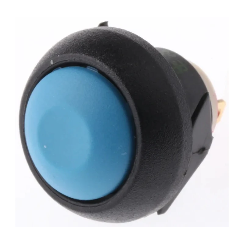 APEM IB Series Miniature Momentary Push Button Switch, Panel Mount, Blue Dome Actuator, 12.2 mm Cutout, SPST IBR3SAD100