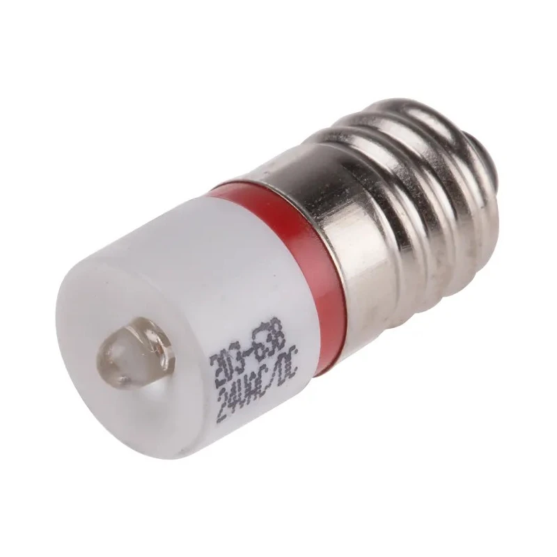 RS PRO Red Indicator Lamp Single Chip 24 V AC/DC E10 Base 10 mm Diameter 203-638