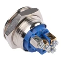 APEM AV Series Illuminated Push Button Switch, Momentary Operation, 19.2 mm Cutout, SPST Contact, Blue LED AV9SLD9081002