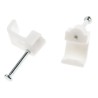 RS PRO White Polyethylene Rectangular Cable Clip Nail Fixing 9.9mm Length 8.5mm Width 8mm Depth 233-578
