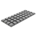 3M Tapered Square Polyurethane Self-Adhesive Feet 20.5 mm Diameter 20.6 mm Width x 20.6 mm Length SJ5023G
