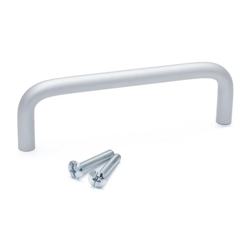RS PRO Anodised Silver Aluminium Arch Shape Handle 34 mm Height, 8 mm Width, 60 mm Length 237-889